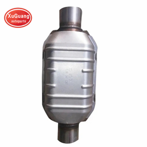 Oval Universal Catalytic Converter with Heat Shield