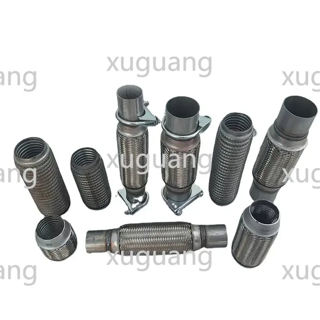 Weld in Flexible Exhaust Flex Pipe Universal Stainless Steel Auto Exhaust Flex Pipe Flexible Pipe with Outer Braid Mesh